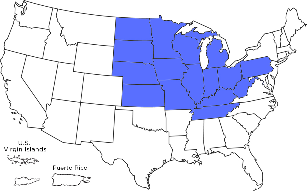 Field Team Regional Map (Midwest) – SiriusXM Dealer Portal