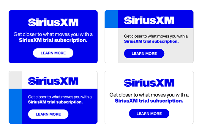 SiriusXM Trial Subscription Tiles – New Vehicles 